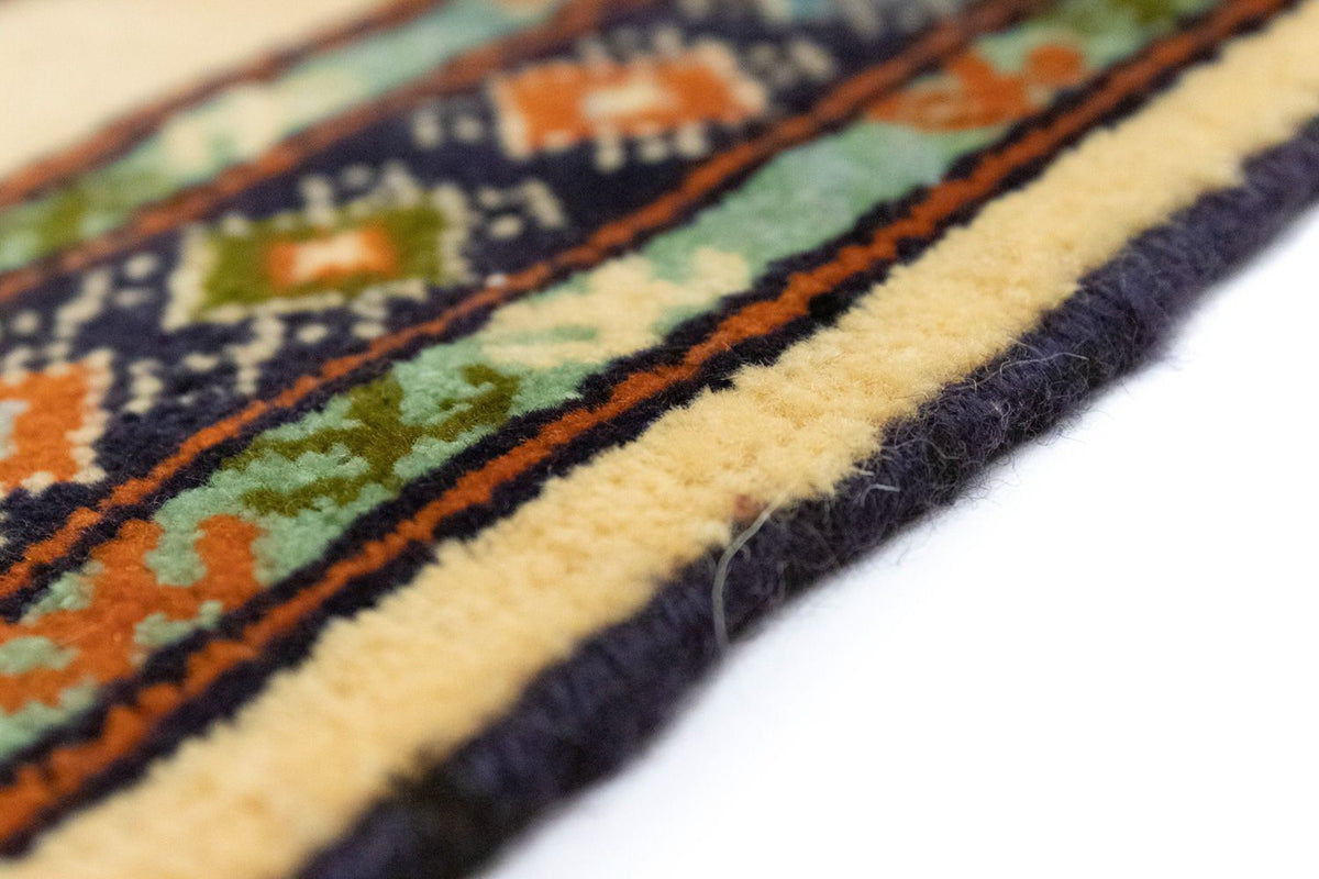 Turkaman tapijt - 93 x 63 cm - blauw