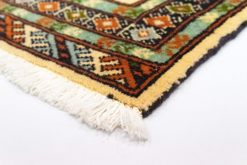 Turkaman tapijt - 91 x 64 cm - blauw