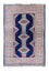 Turkaman tapijt - 88 x 62 cm - blauw