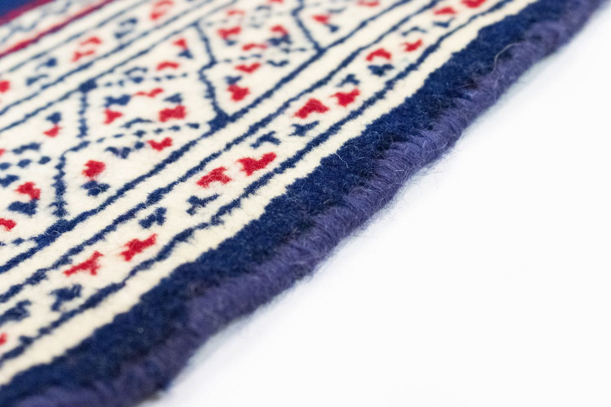 Turkaman tapijt - 88 x 62 cm - blauw