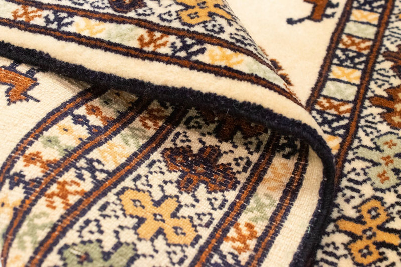 Turkaman tapijt - 87 x 64 cm - blauw