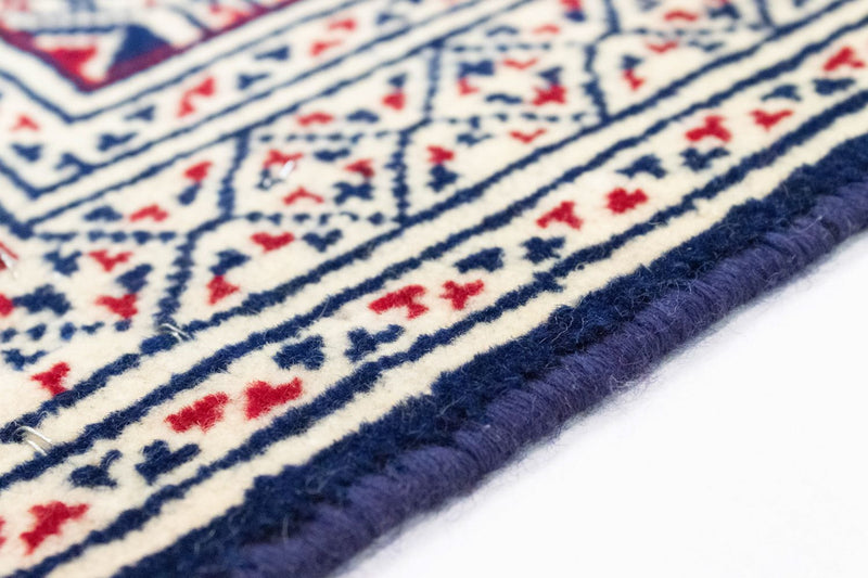 Turkaman tapijt - 90 x 62 cm - blauw