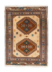 Turkaman tapijt - 88 x 63 cm - beige