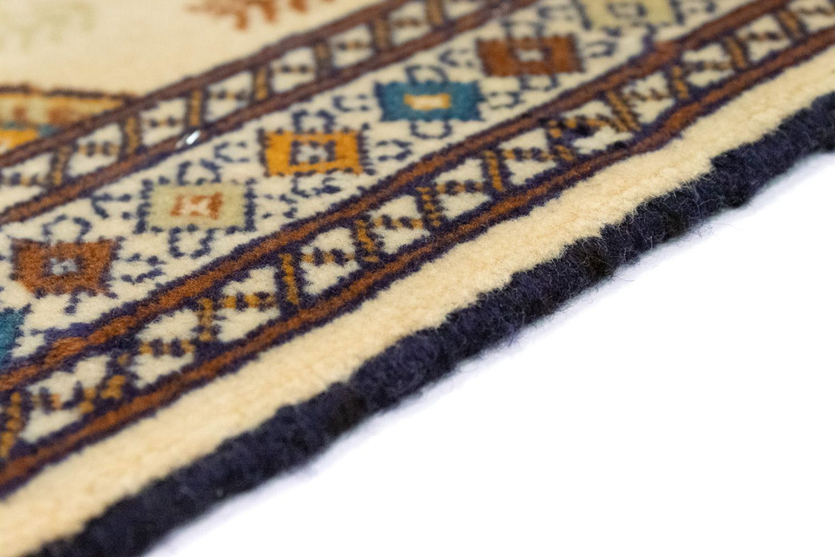 Turkaman tapijt - 88 x 63 cm - beige