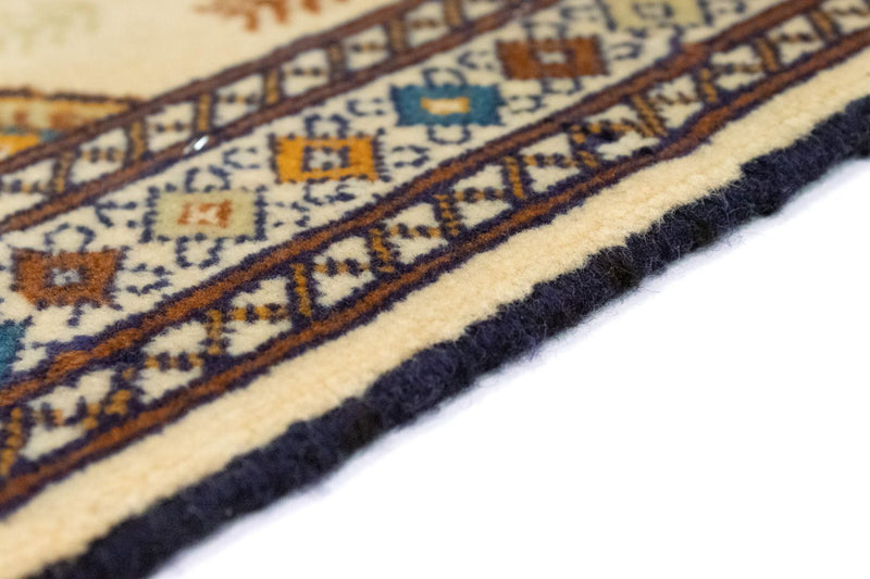 Turkaman tapijt - 88 x 63 cm - beige