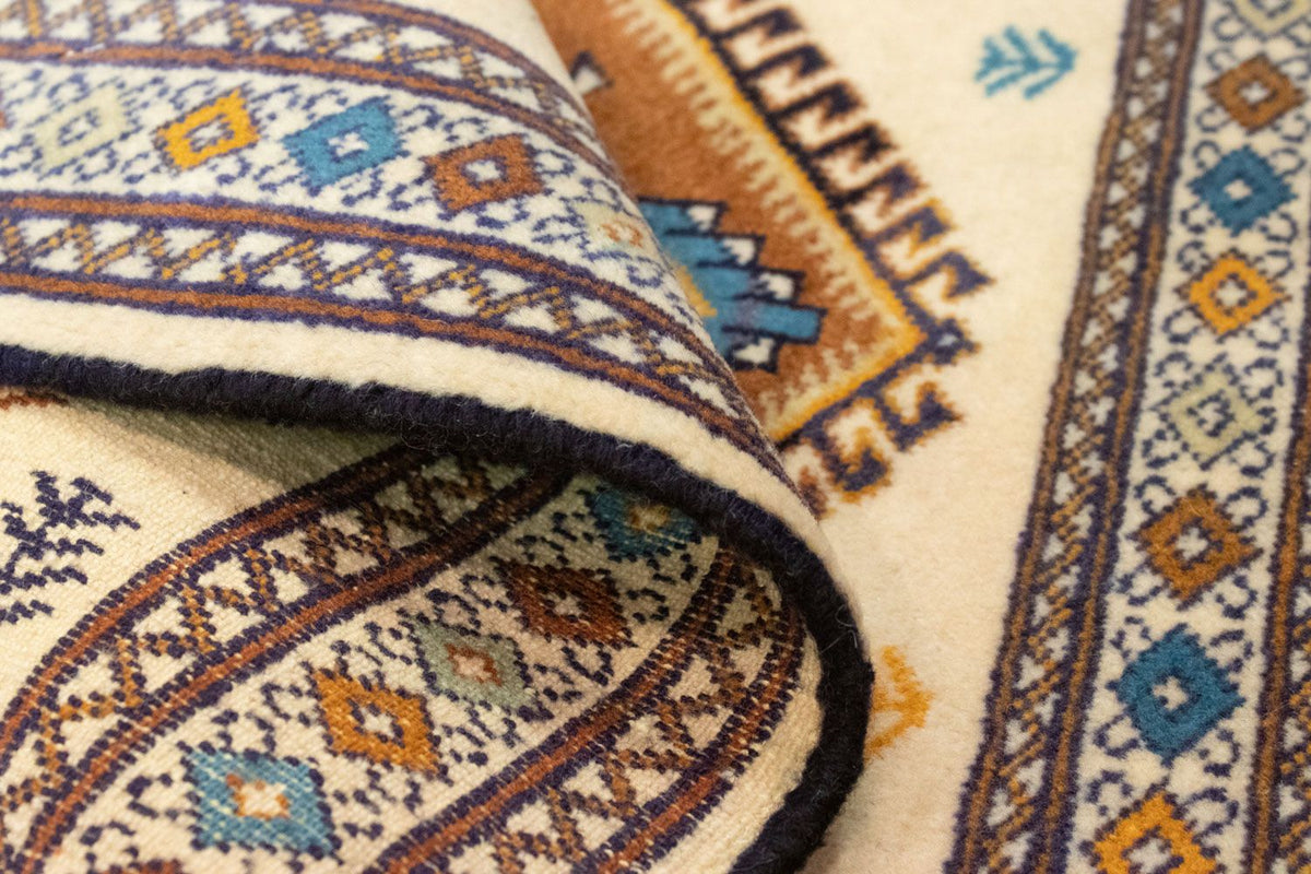 Turkaman tapijt - 88 x 63 cm - beige