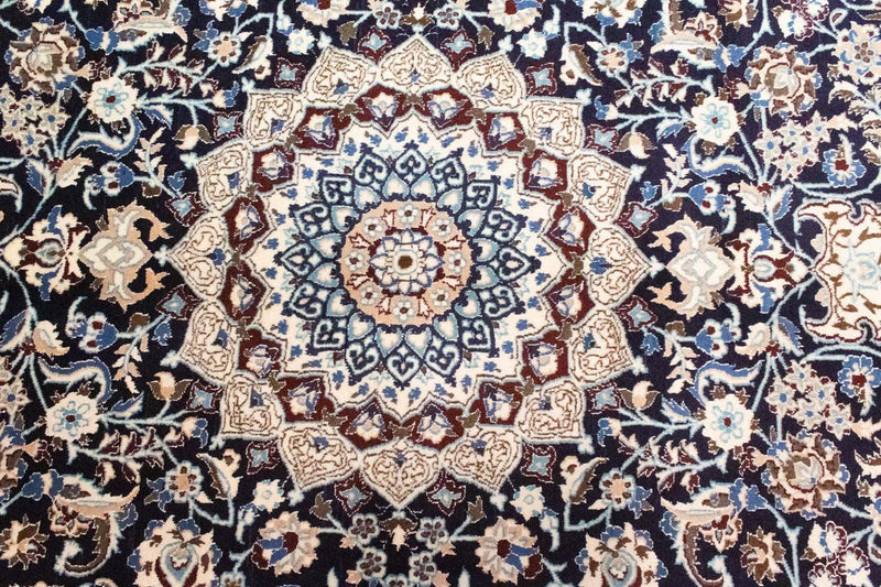 Perzisch tapijt - Nain - Koninklijk - 300 x 200 cm - donkerblauw