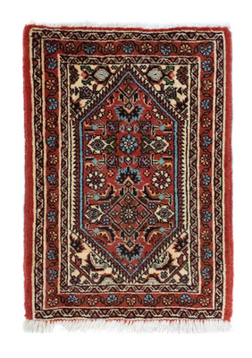 Perzisch tapijt - Bijar - 60 x 40 cm - rood