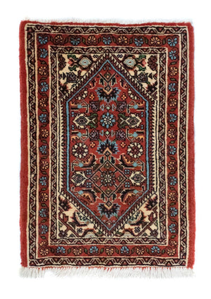 Perzisch tapijt - Bijar - 60 x 40 cm - rood