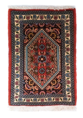 Perzisch tapijt - Bijar - 60 x 40 cm - rood