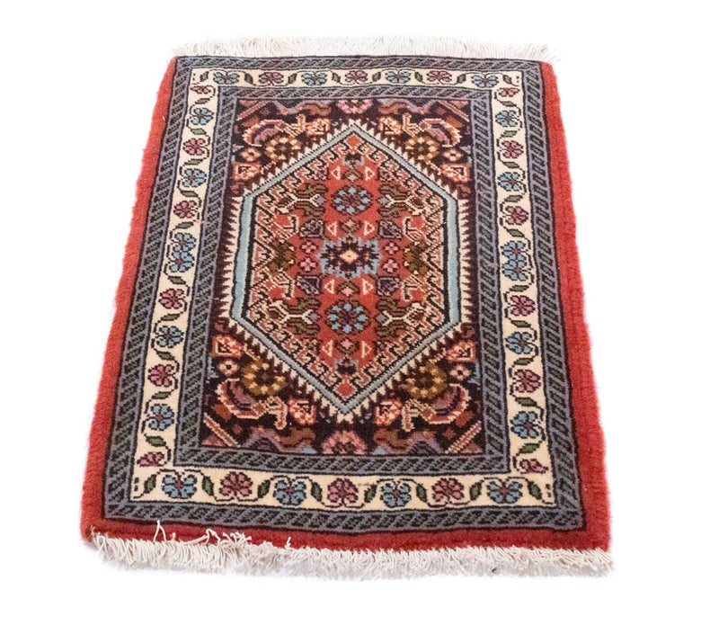 Perzisch tapijt - Bijar - 60 x 40 cm - rood
