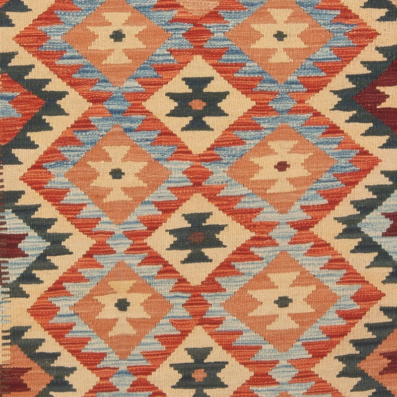 Loper Kelim tapijt - Splash - 198 x 104 cm - veelkleurig