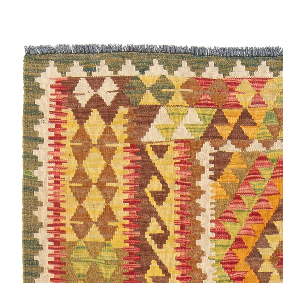 Loper Kelim tapijt - Splash - 231 x 123 cm - veelkleurig