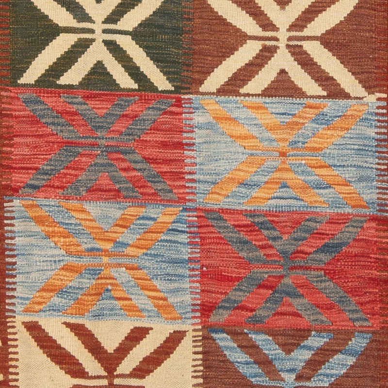 Kelim tapijt - Splash - 204 x 158 cm - veelkleurig