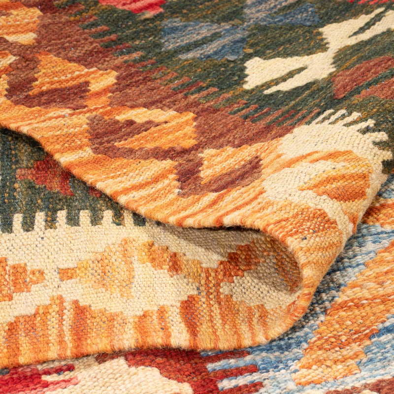 Kelim tapijt - Splash - 204 x 158 cm - veelkleurig