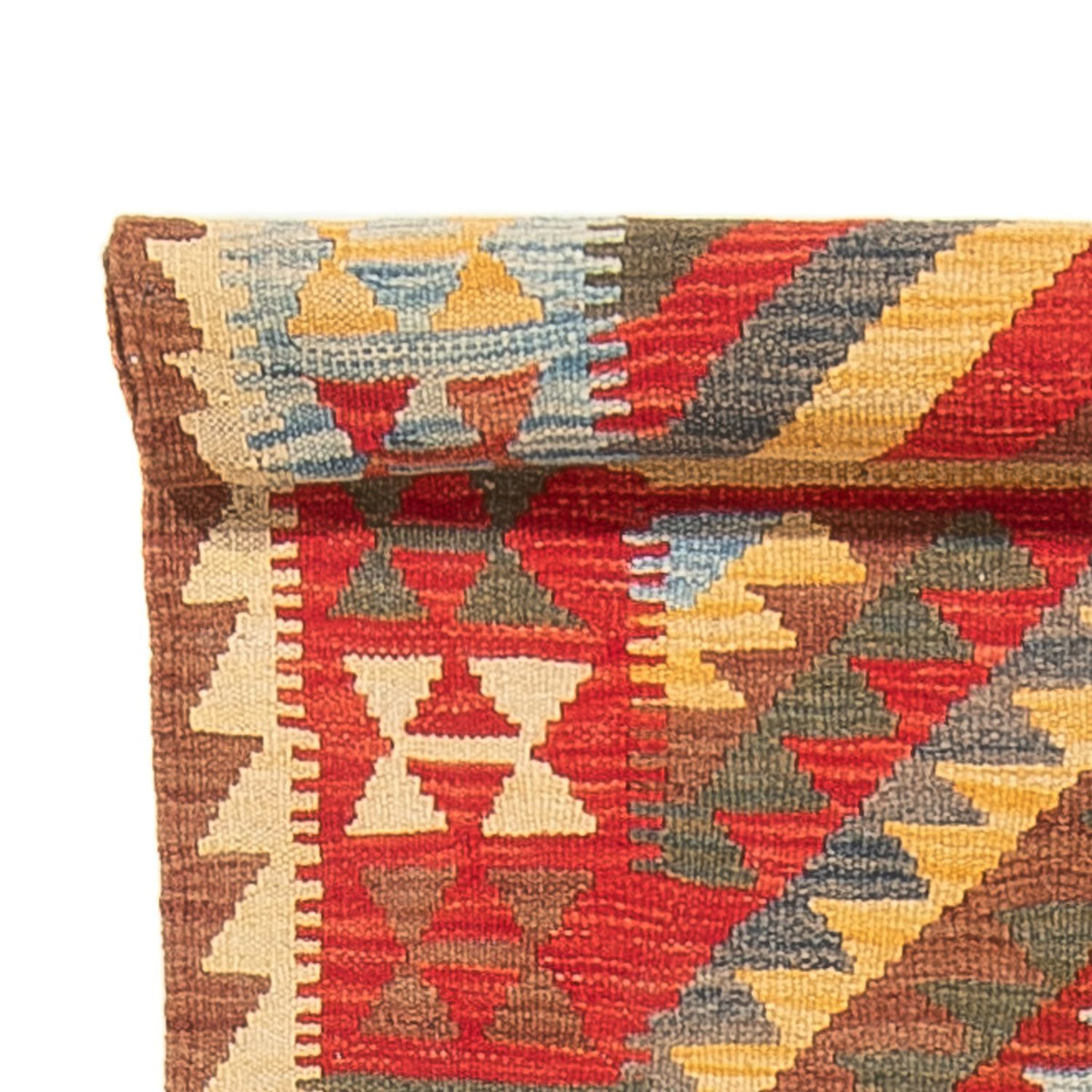 Loper Kelim tapijt - Splash - 304 x 76 cm - veelkleurig