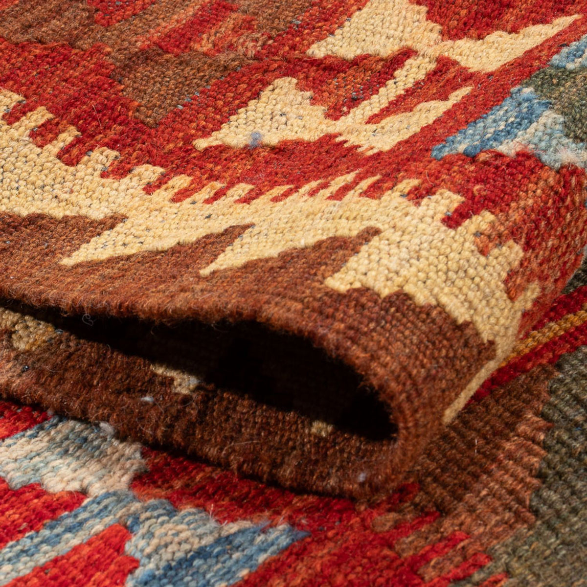 Loper Kelim tapijt - Splash - 304 x 76 cm - veelkleurig