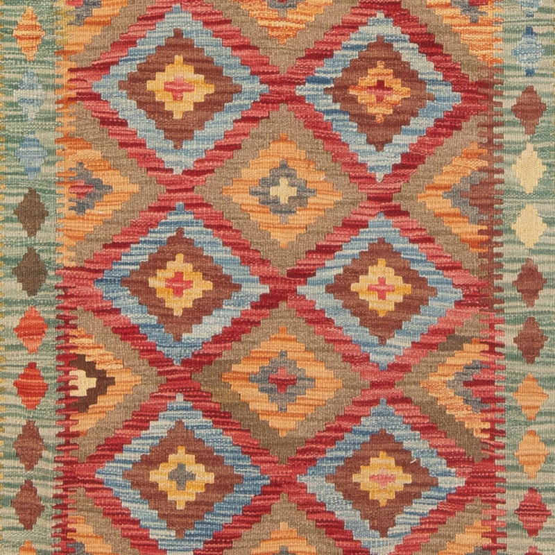 Loper Kelim tapijt - Splash - 201 x 107 cm - veelkleurig