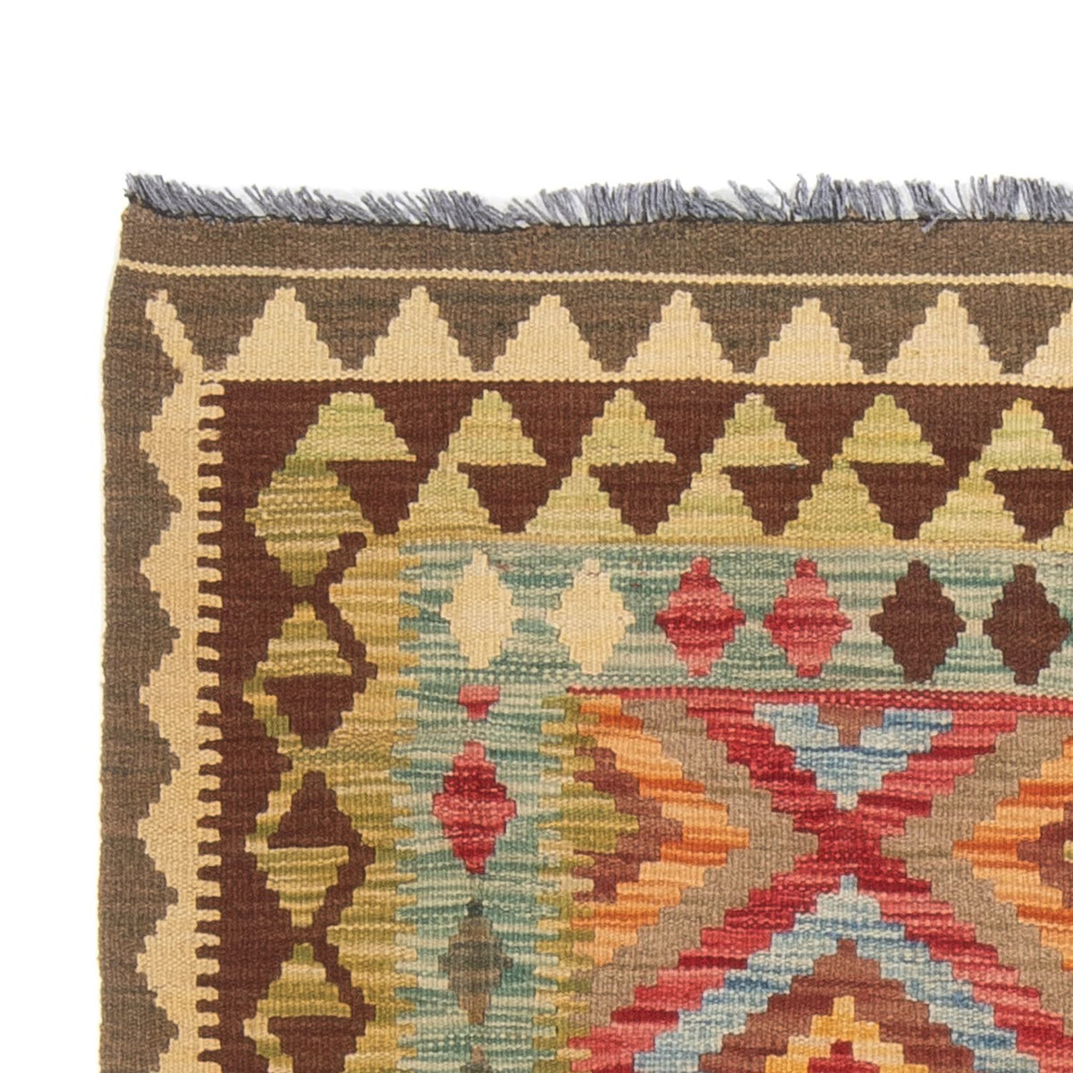 Loper Kelim tapijt - Splash - 201 x 107 cm - veelkleurig