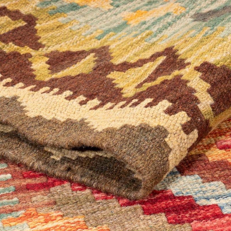 Loper Kelim tapijt - Splash - 201 x 107 cm - veelkleurig