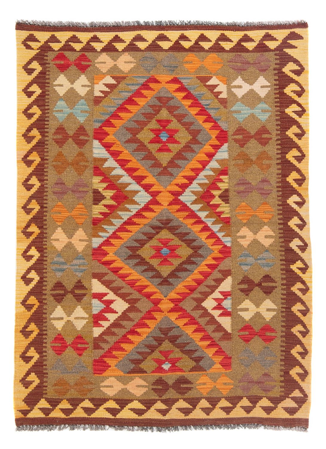 Kelim tapijt - Splash - 149 x 103 cm - veelkleurig