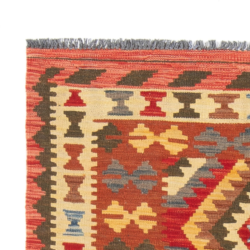 Loper Kelim tapijt - Splash - 201 x 102 cm - veelkleurig