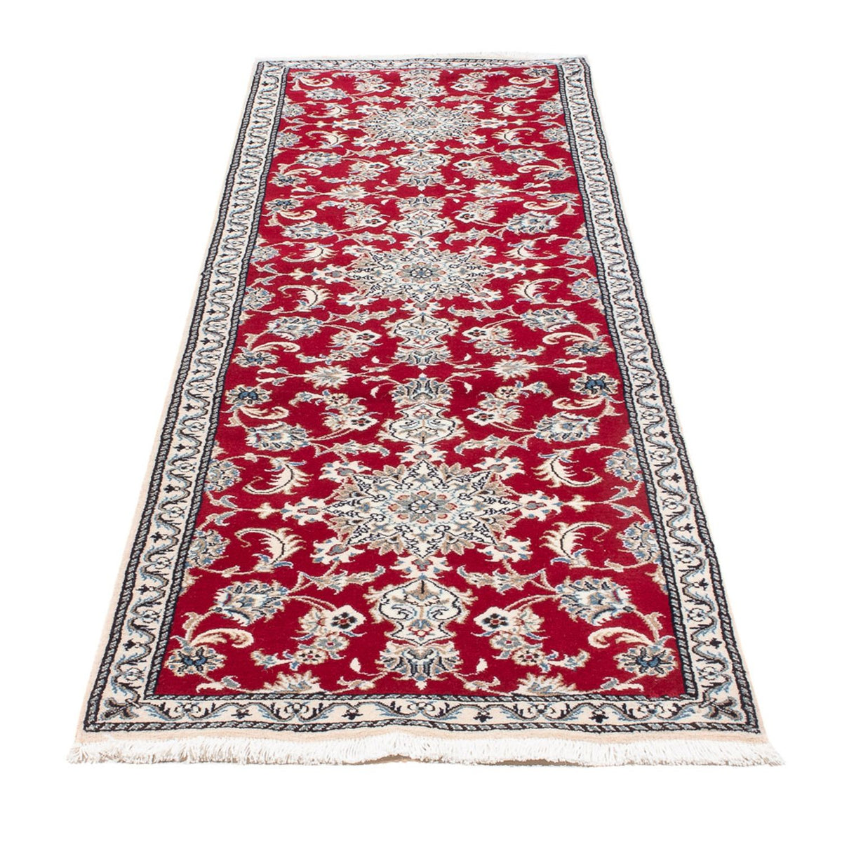 Loper Perzisch tapijt - Nain - 298 x 79 cm - rood