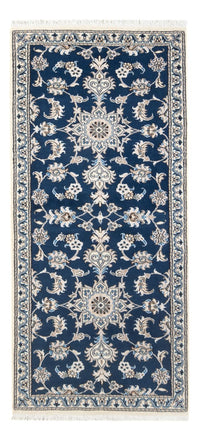 Loper Perzisch tapijt - Nain - 200 x 79 cm - zee blauw