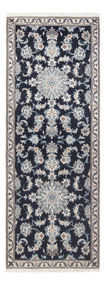 Loper Perzisch tapijt - Nain - 210 x 79 cm - donkerblauw