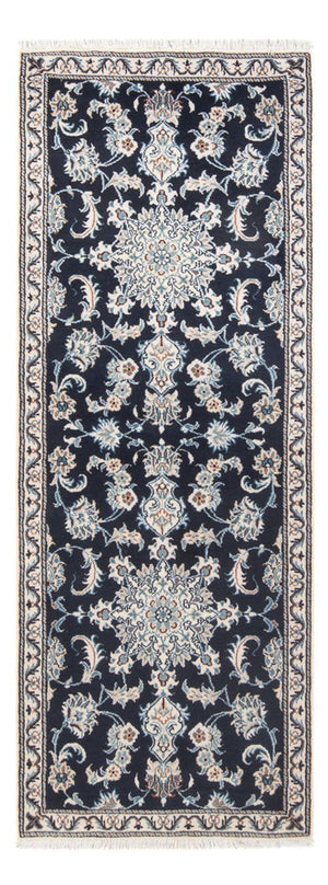 Loper Perzisch tapijt - Nain - 210 x 79 cm - donkerblauw