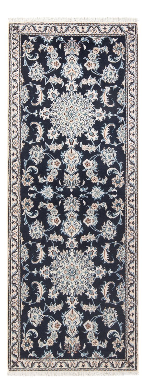 Loper Perzisch tapijt - Nain - 210 x 79 cm - donkerblauw