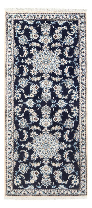 Loper Perzisch tapijt - Nain - 197 x 77 cm - donkerblauw