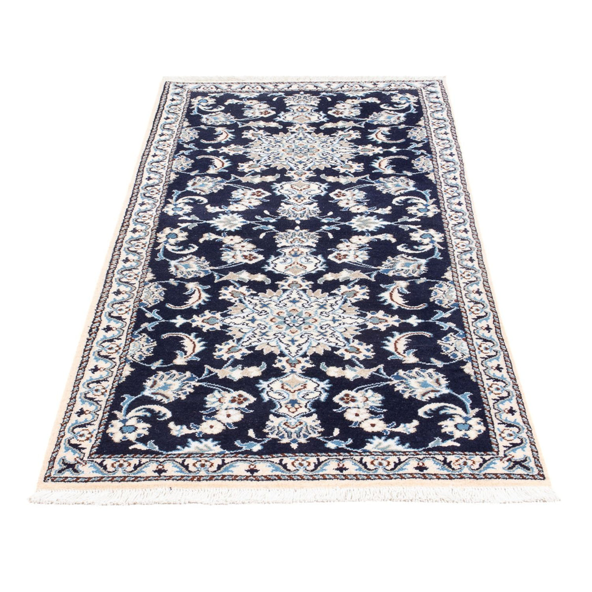 Loper Perzisch tapijt - Nain - 197 x 77 cm - donkerblauw