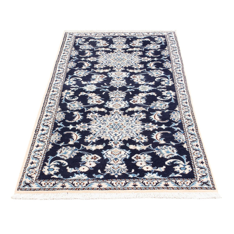Loper Perzisch tapijt - Nain - 197 x 77 cm - donkerblauw