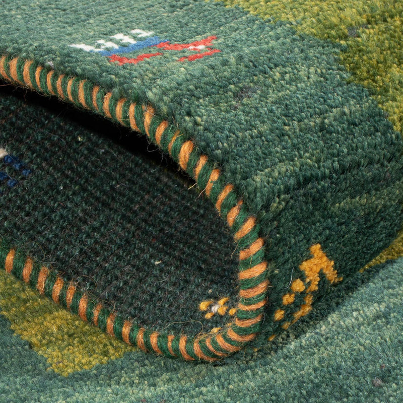 Gabbeh tapijt - Perzisch - 86 x 58 cm - groen