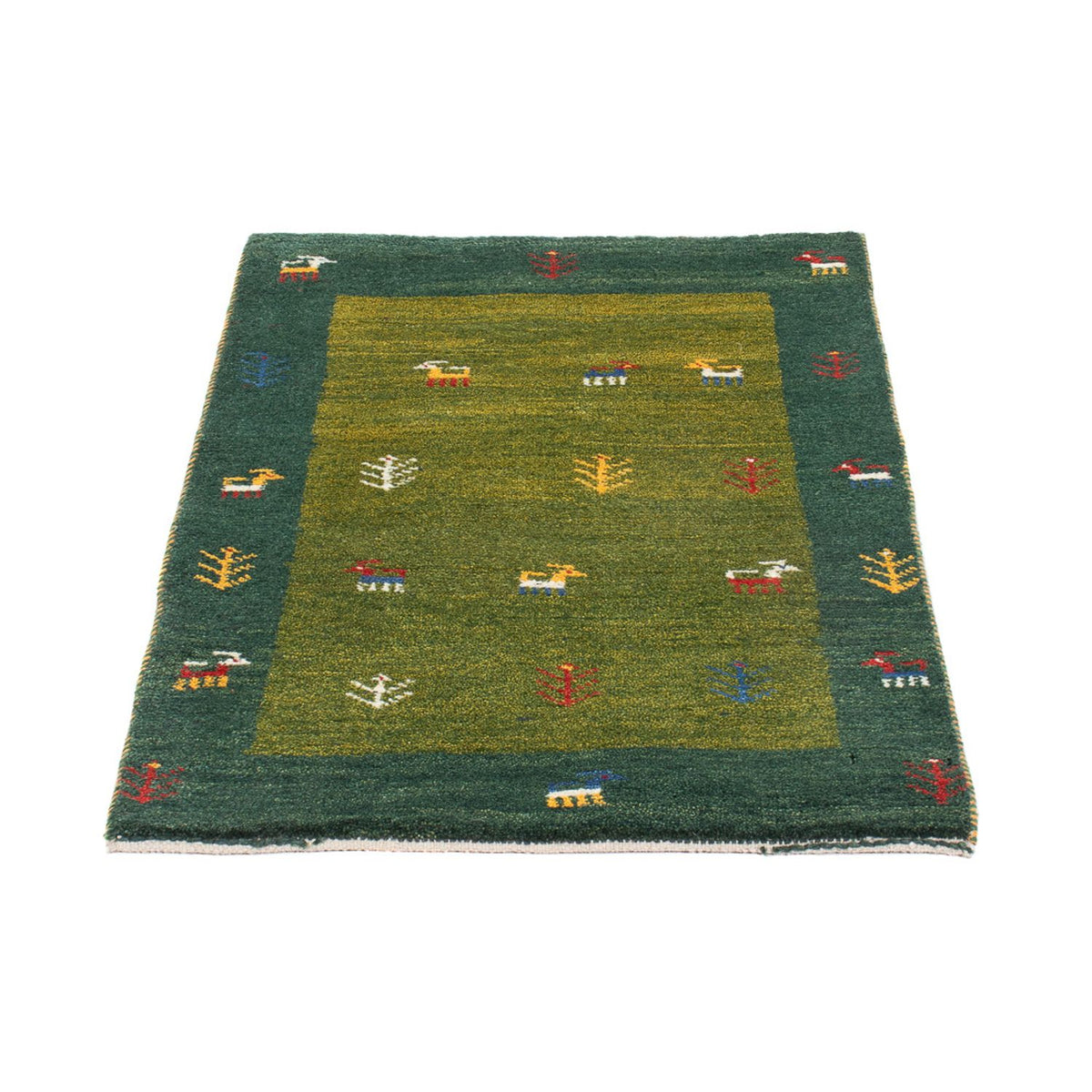 Gabbeh tapijt - Perzisch - 86 x 58 cm - groen