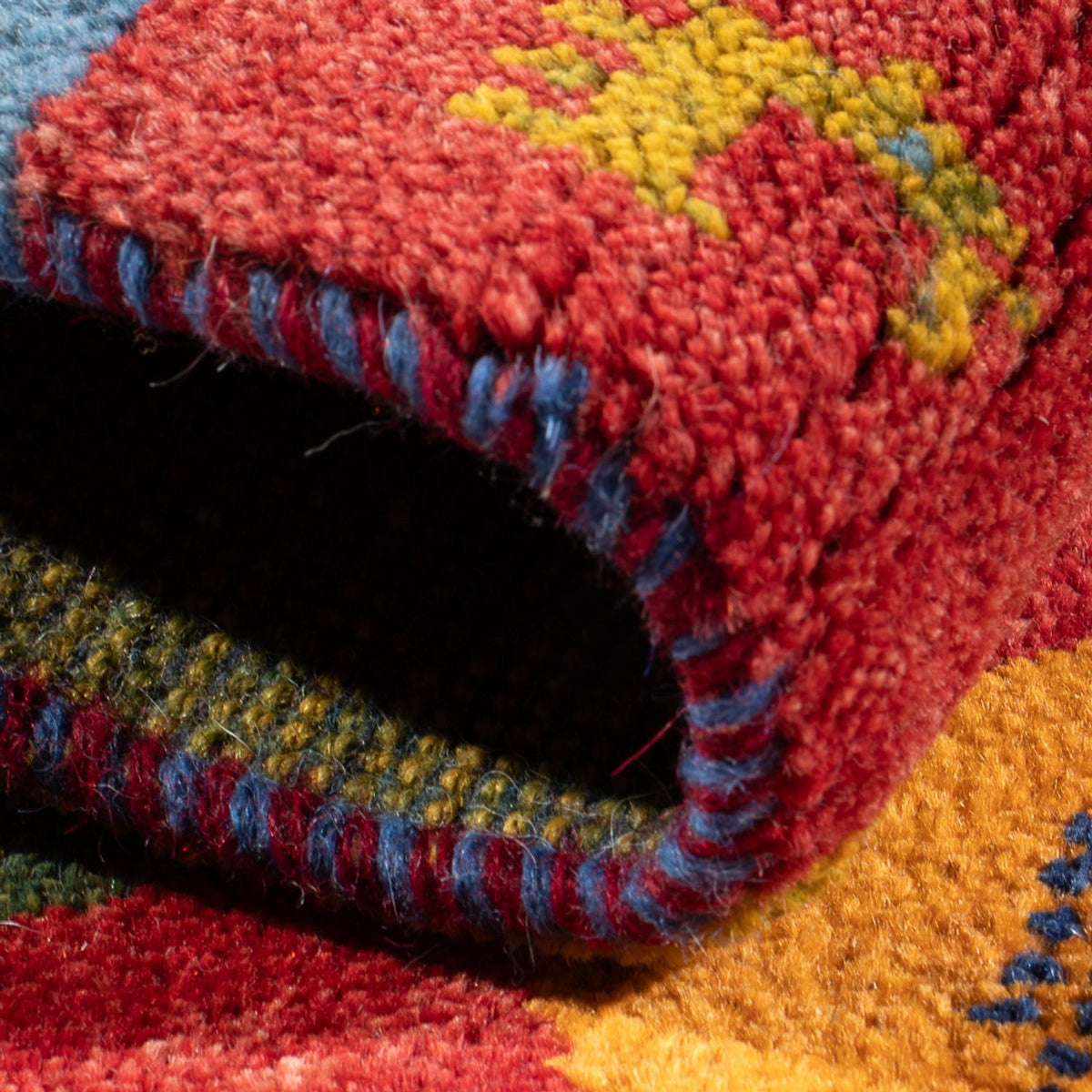 Gabbeh tapijt - Perzisch - 90 x 63 cm - veelkleurig