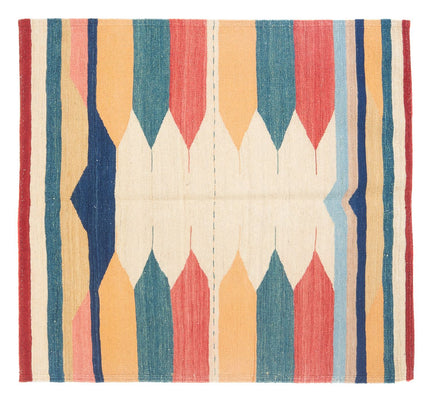 Kelim tapijt - Oosters vierkant  - 129 x 125 cm - mintgroen