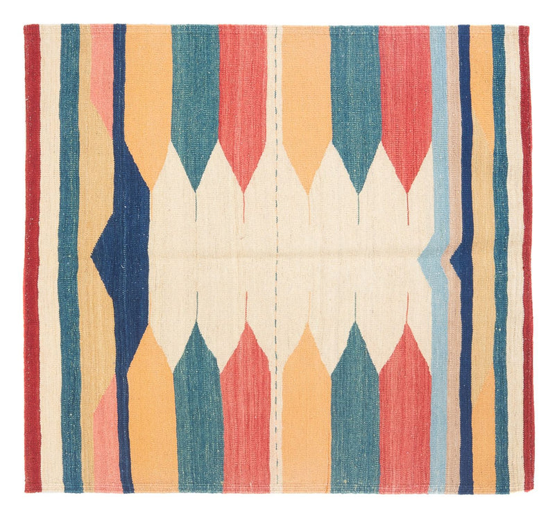 Kelim tapijt - Oosters vierkant  - 129 x 125 cm - mintgroen