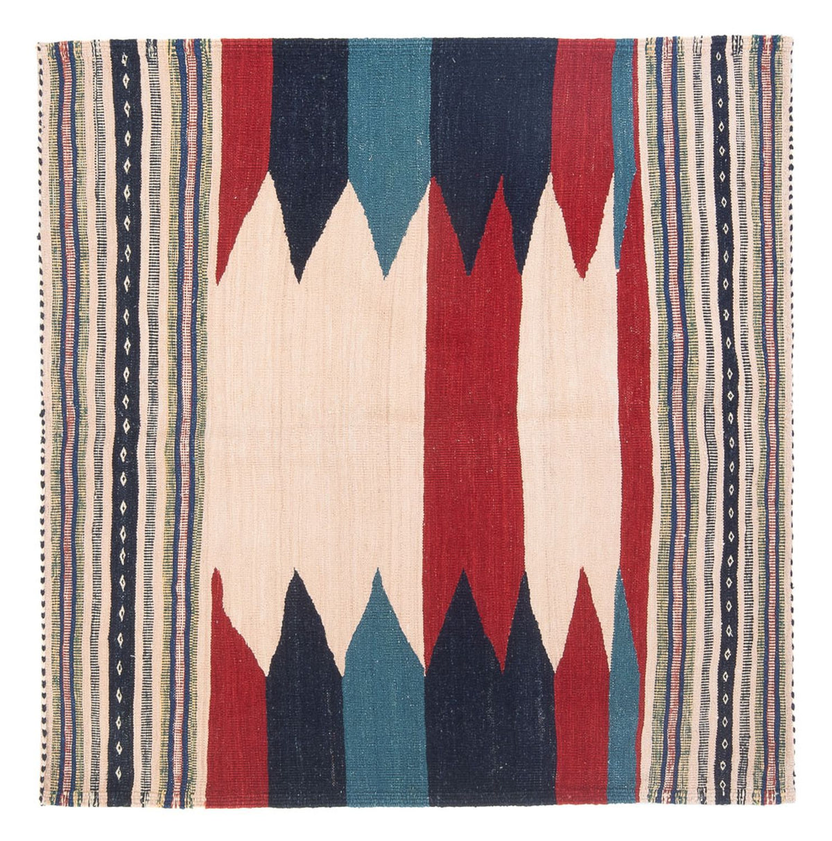 Kelim tapijt - Oosters - 136 x 125 cm - mintgroen