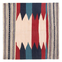 Kelim tapijt - Oosters - 136 x 125 cm - mintgroen