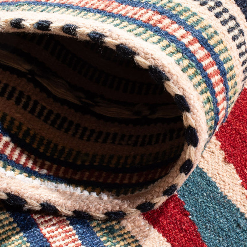 Kelim tapijt - Oosters - 136 x 125 cm - mintgroen