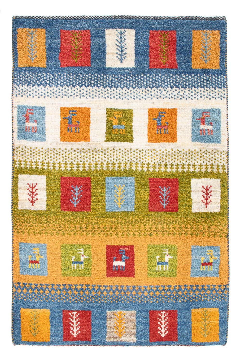 Gabbeh tapijt - Perzisch - 90 x 60 cm - veelkleurig