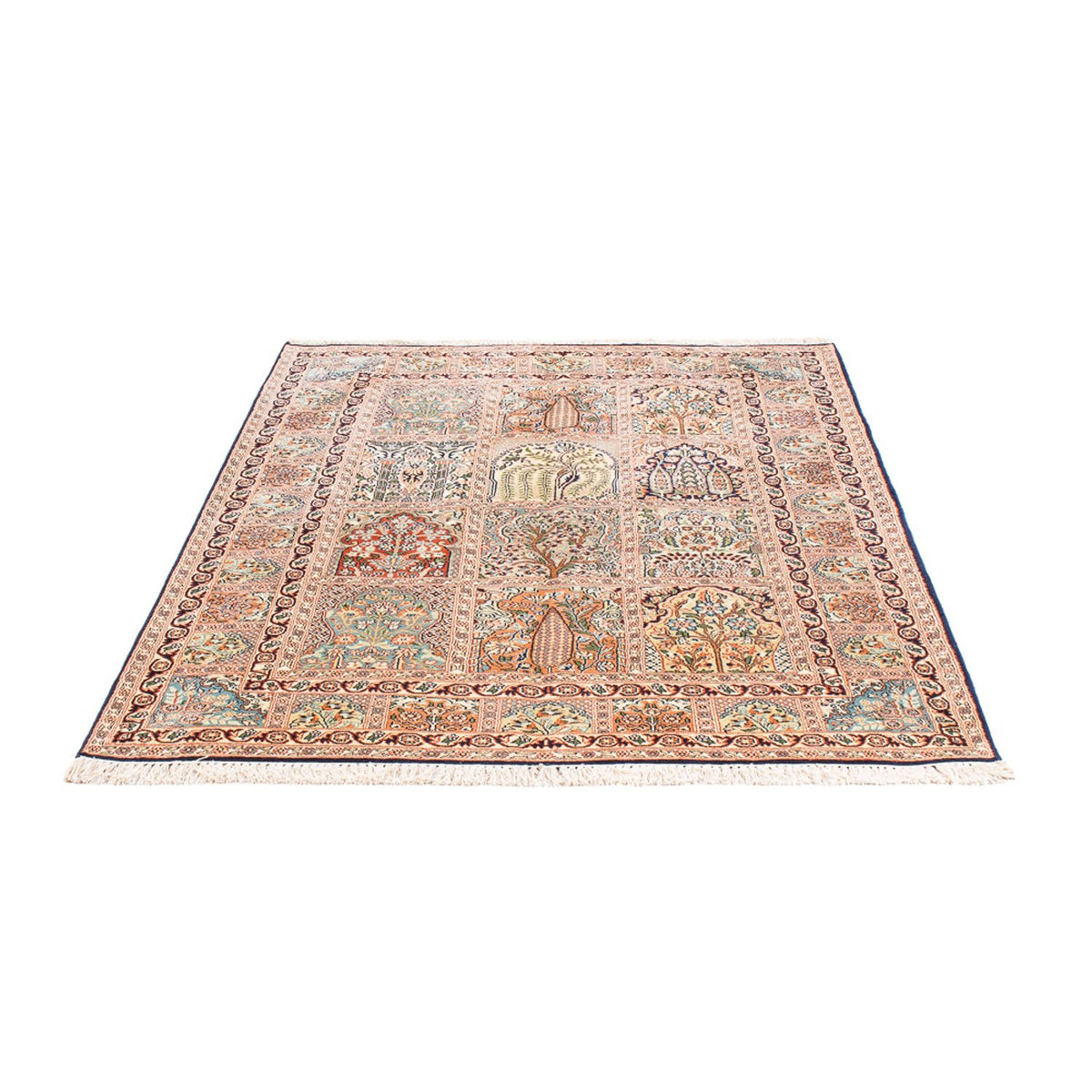 Zijden tapijt - Kashmir Silk - 178 x 123 cm - beige