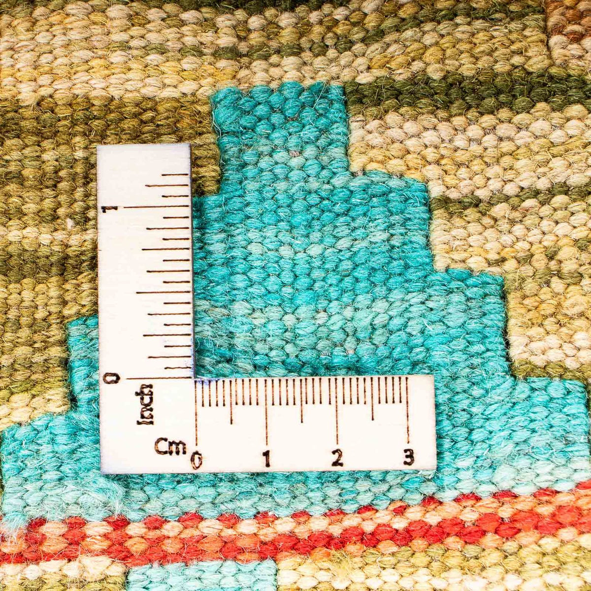 Kelim tapijt - Splash - 254 x 174 cm - turkoois