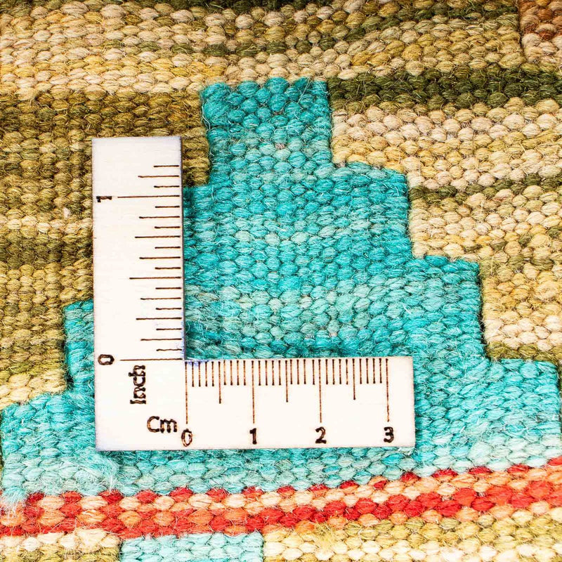 Kelim tapijt - Splash - 254 x 174 cm - turkoois