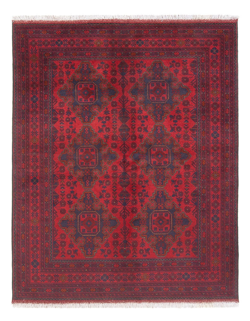 Afghaans tapijt - Kunduz - 200 x 152 cm - donkerrood