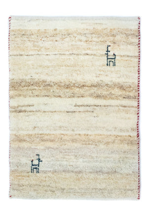 Gabbeh tapijt - Perzisch - 60 x 40 cm - beige