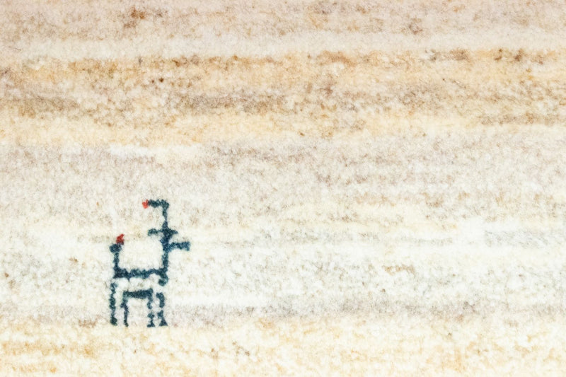 Gabbeh tapijt - Perzisch - 60 x 40 cm - beige