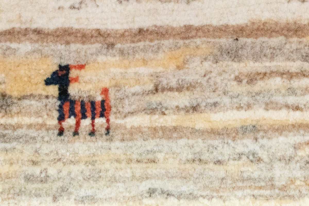 Gabbeh tapijt - Perzisch - 60 x 40 cm - beige